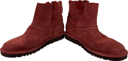 UGG Women’s Red Suede Unlined Mini Boots - 8