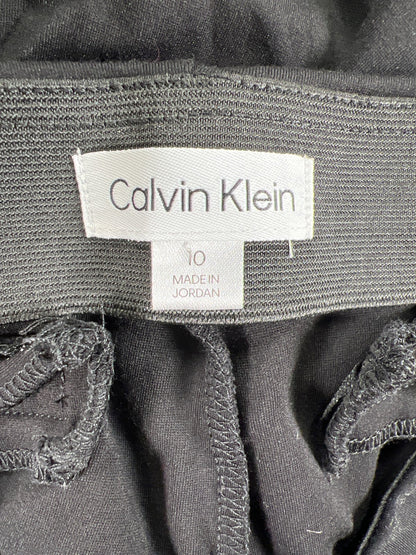 Calvin Klein Women’s Black Stretch Pull On Ponte Leggings - 10