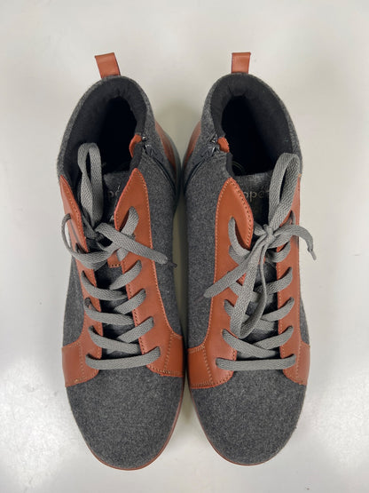 Propet Women’s Gray/Brown Travel Fit Side Zip Booties - 12 X(2E)