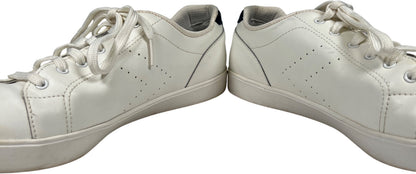 Dr.Scholls Women’s White Leather Madi Chevron Lace Up Casual Sneakers - 10