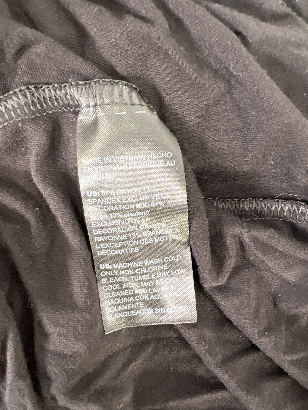 White House Black Market Women’s Black V-Neck Long Sleeve Shirt - L