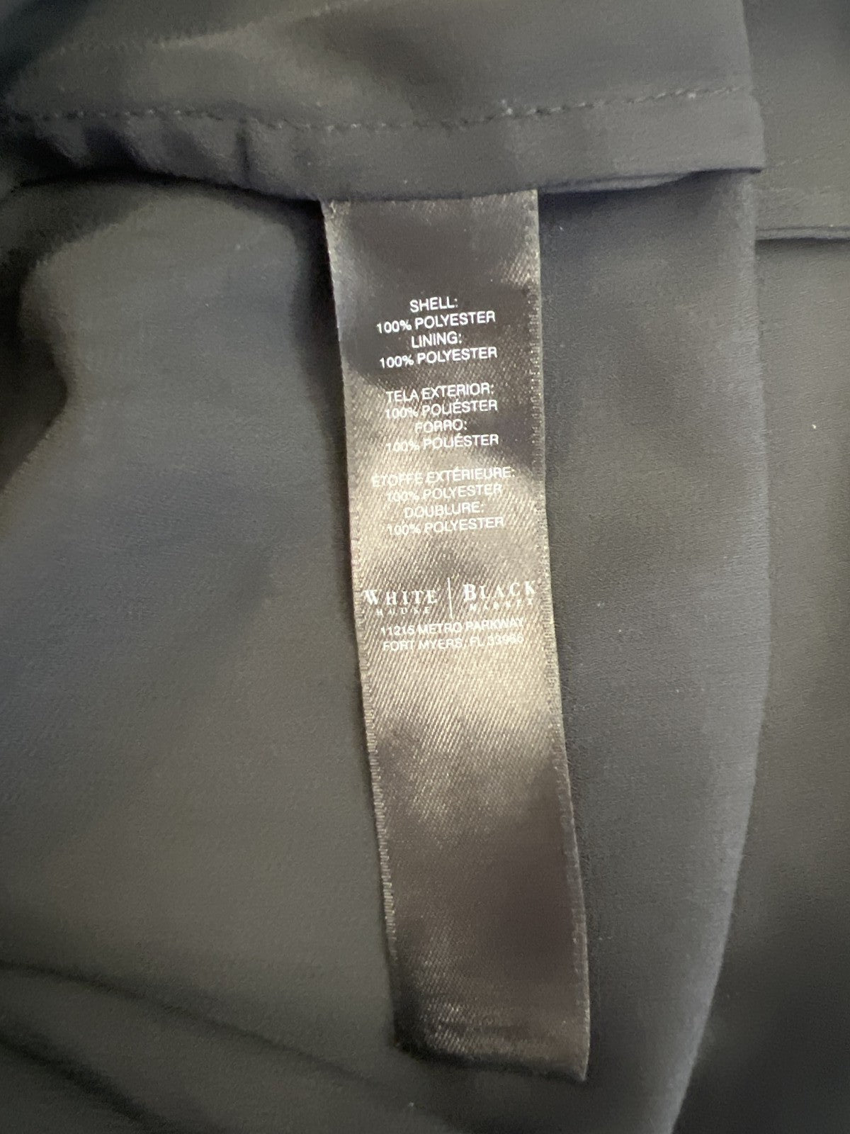 White House Black Market Women’s Black/White Sleeveless Beaded Neck Blouse - S