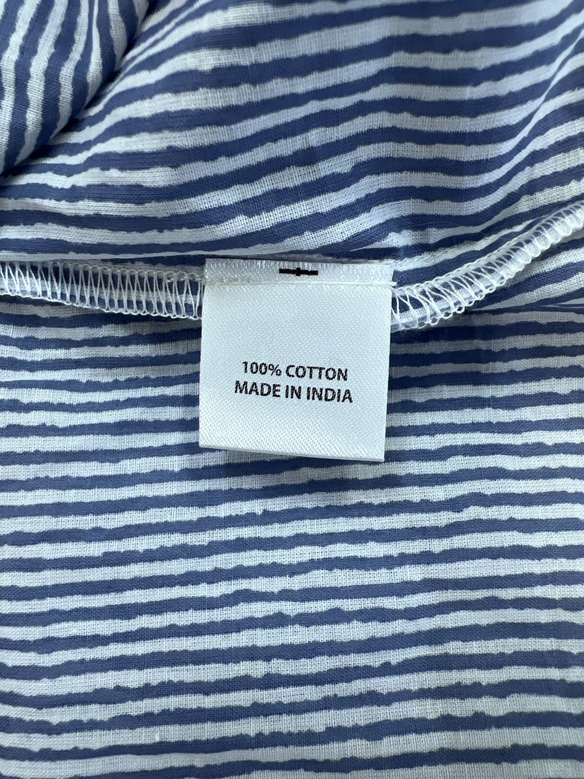 Tuckernuck Women’s Blue/White Striped V-Neck Blouse - M