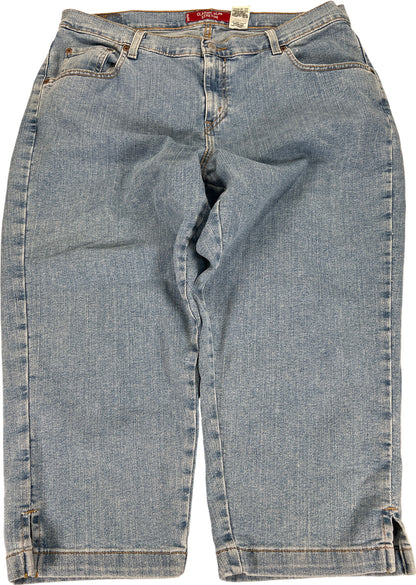 Levis Women’s Light Wash Classic Slim Stretch Cropped Jeans - 18W