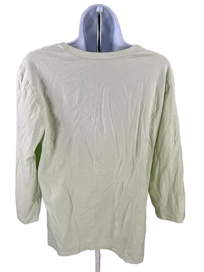 Chico's Women's Green 3/4 Sleeve Ultimate Tee Shirt - 2/US L