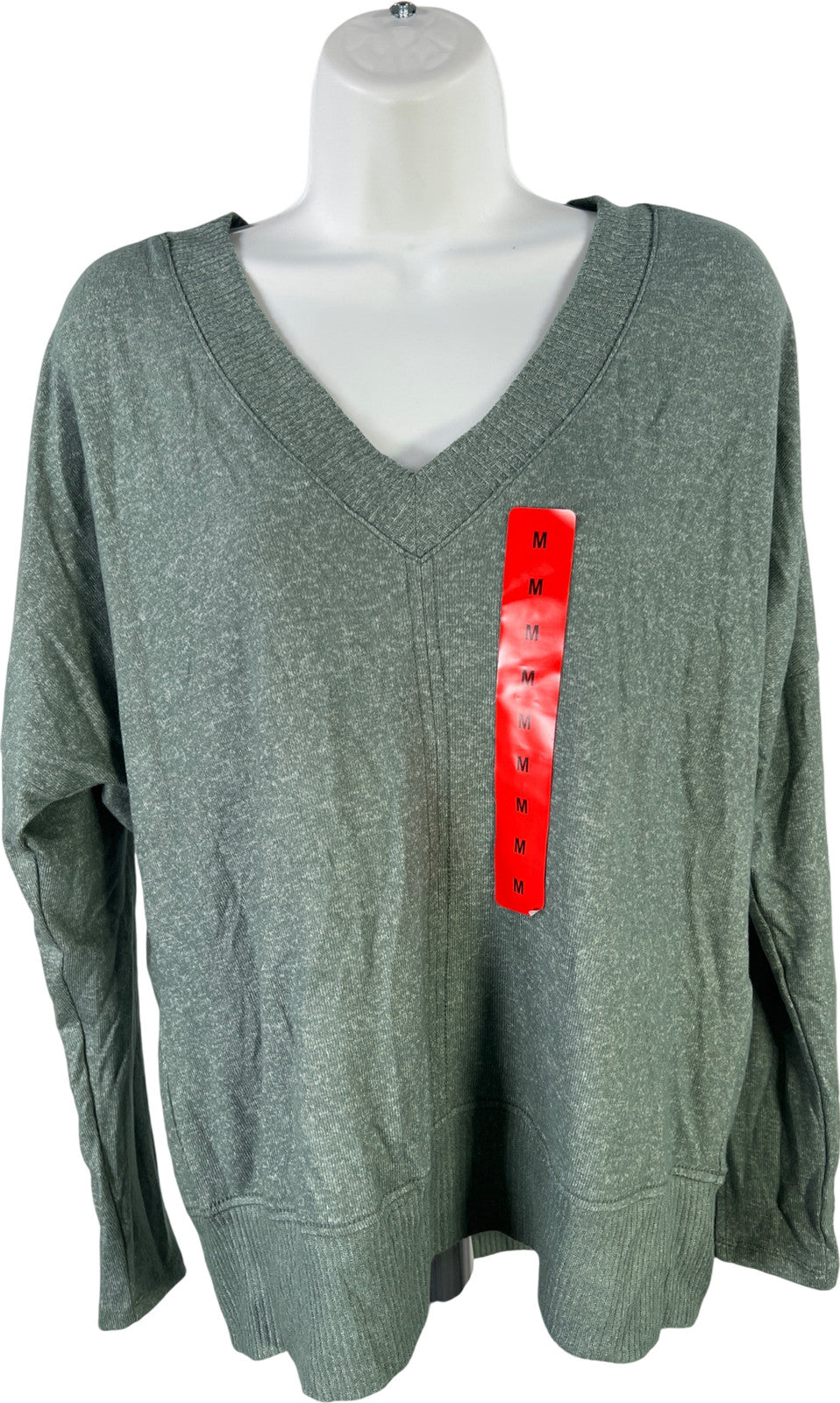 Buffalo Women’s Green Super Soft Cozy V-Neck Long Sleeve Shirt - M