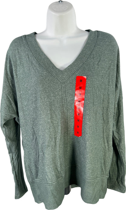 Buffalo Women’s Green Super Soft Cozy V-Neck Long Sleeve Shirt - M