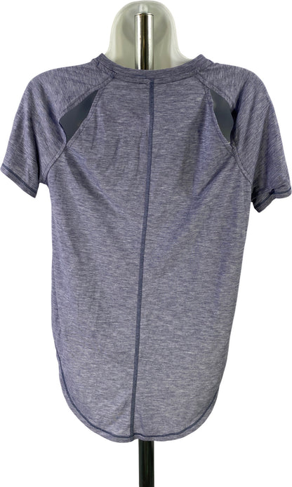 Under Armour Women’s Purple/Blue Heathered Short Slit Sleeve T-Shirt - S