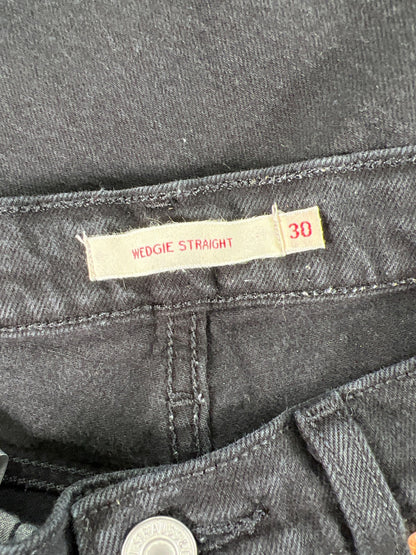 Levi’s Women’s Black Wedgie Straight Denim Jeans - 30