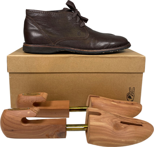 John Varvatos Men’s Brown Leather Hipster Chukka Boots - 9.5