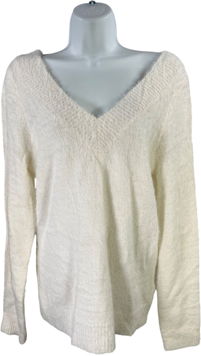 Best Mountain Women’s Ivory Cozy V-Neck Sweater - M
