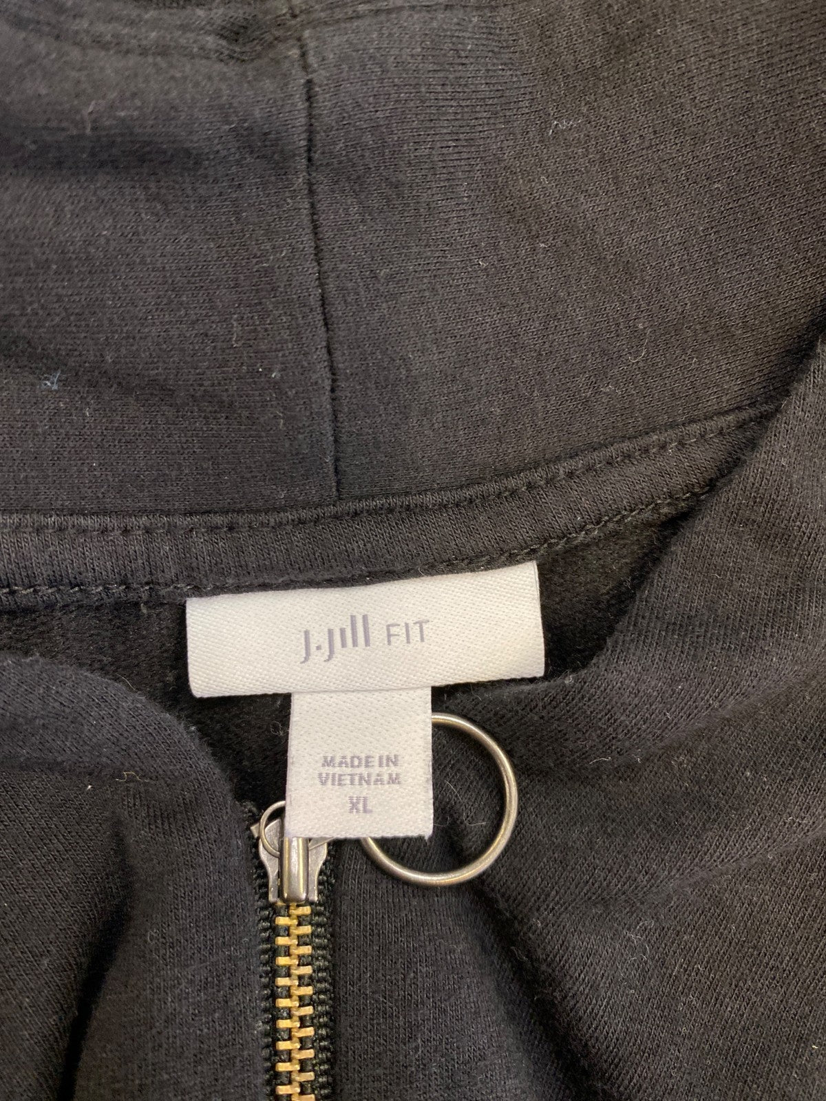 J.Jill Fit Women’s Black 1/4 Zip Long Sleeve Pullover Sweatshirt - XL