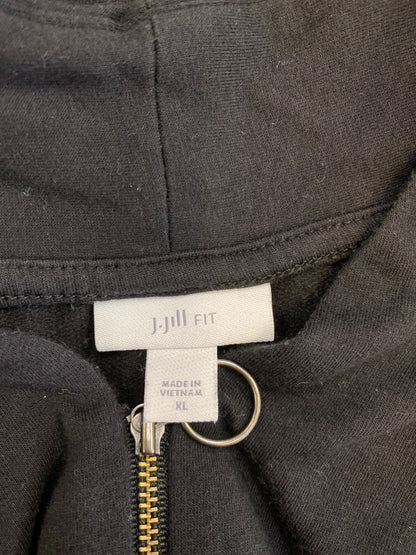 J.Jill Fit Women’s Black 1/4 Zip Long Sleeve Pullover Sweatshirt - XL