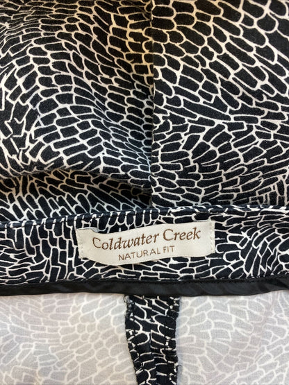Coldwater Creek Women's Black/White Cropped Pants Sz 16