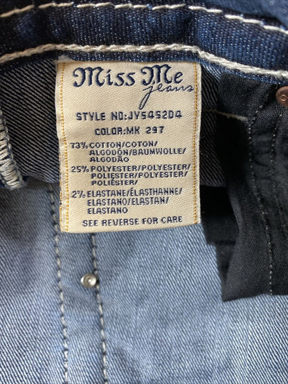 Miss Me Women's Dark Wash Signature Mid Rise Jean Shorts - 28