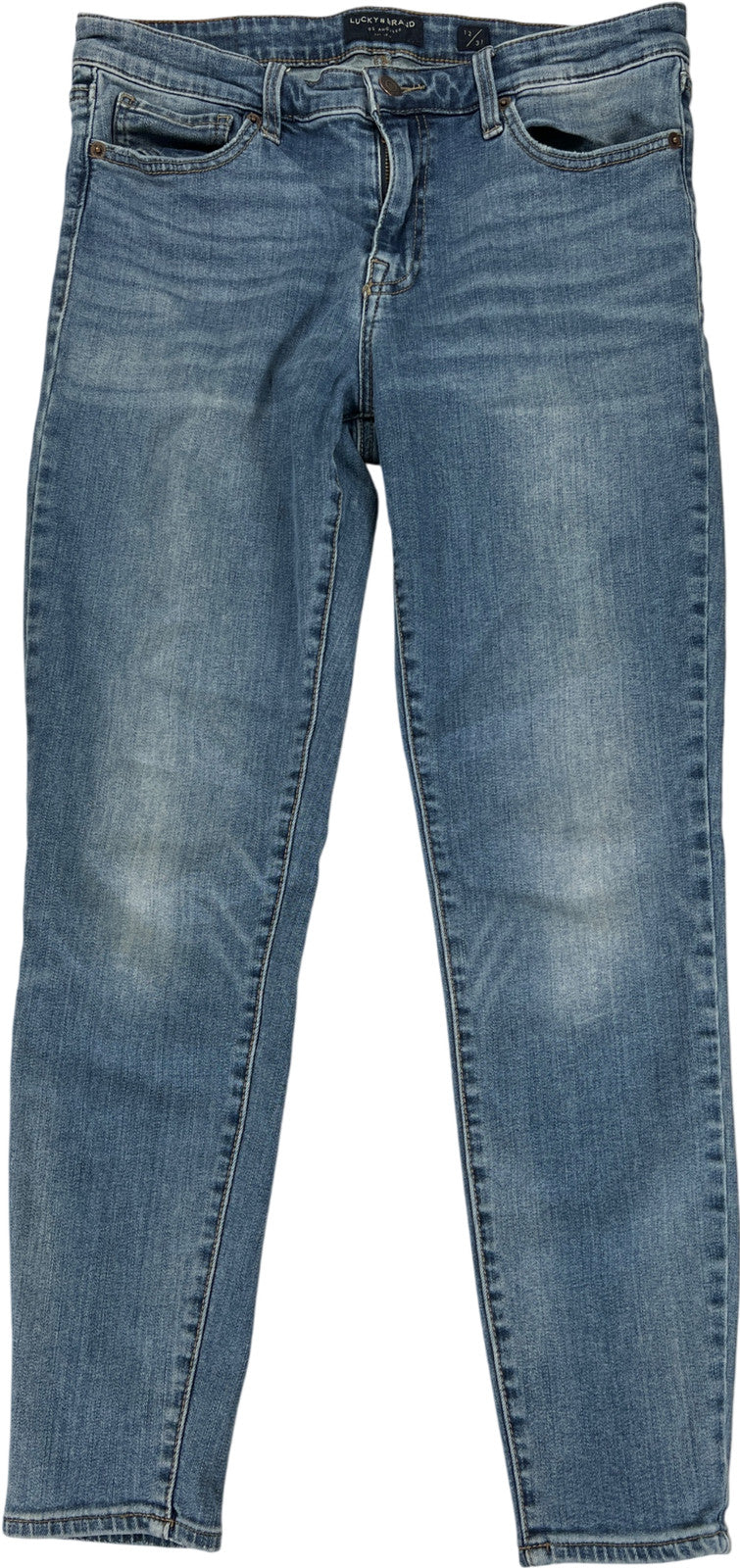 Lucky Brad Women’s Medium Wash Mid Rise Ava Super Skinny Denim Jeans - 12