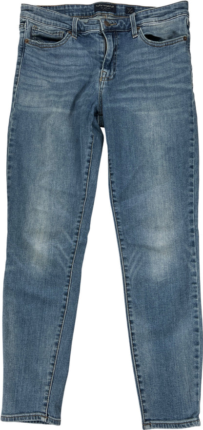 Lucky Brad Women’s Medium Wash Mid Rise Ava Super Skinny Denim Jeans - 12