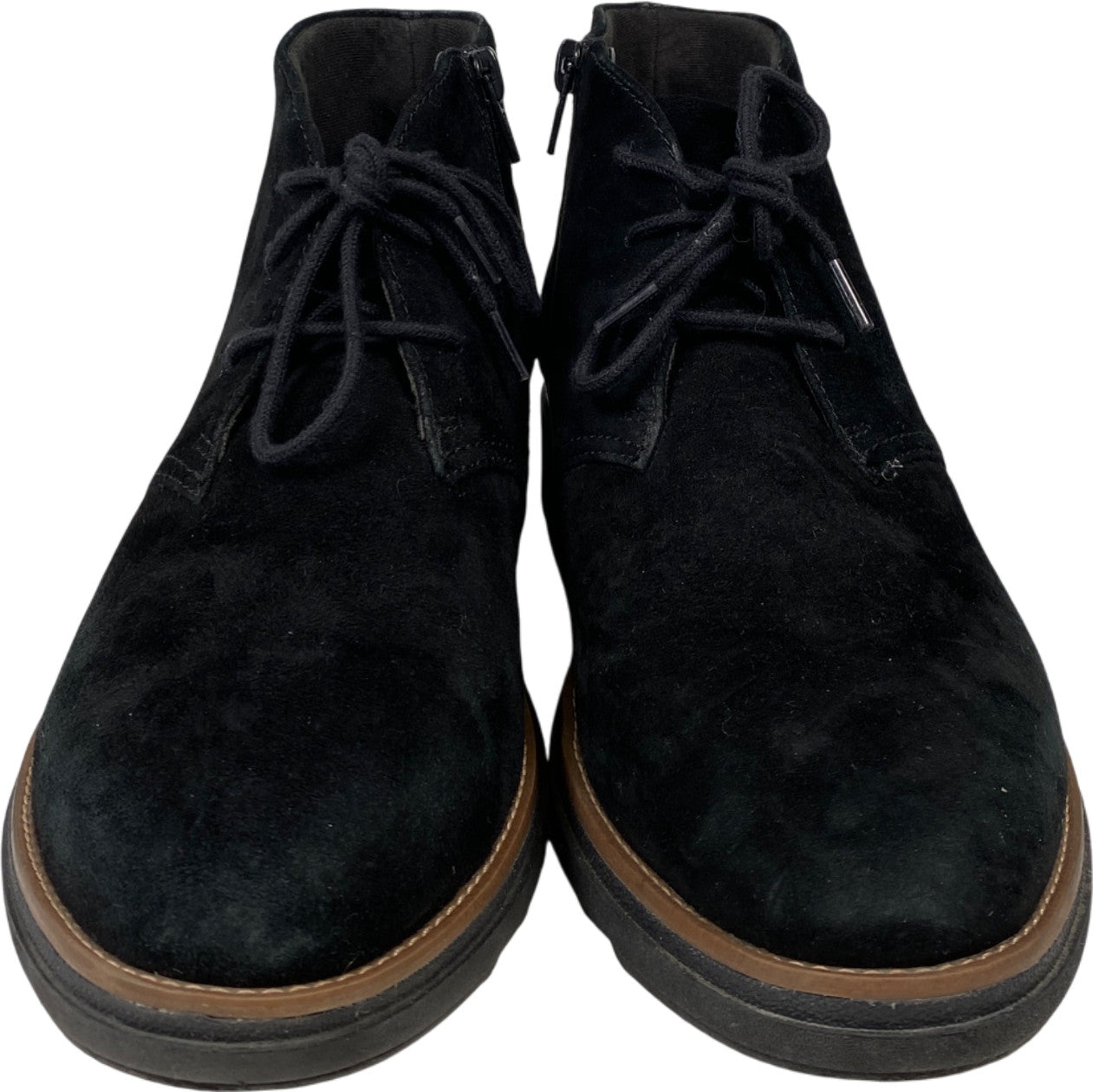 Clarks Collection Women’s Black Suede Sharon Wedge Ankle Boots - 8.5