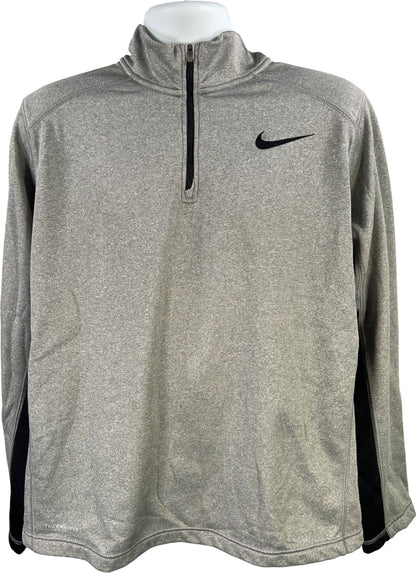 Nike Men’s Gray Therma-Fit Fleece Lined 1/4 Zip Pullover Sweatshirt - L
