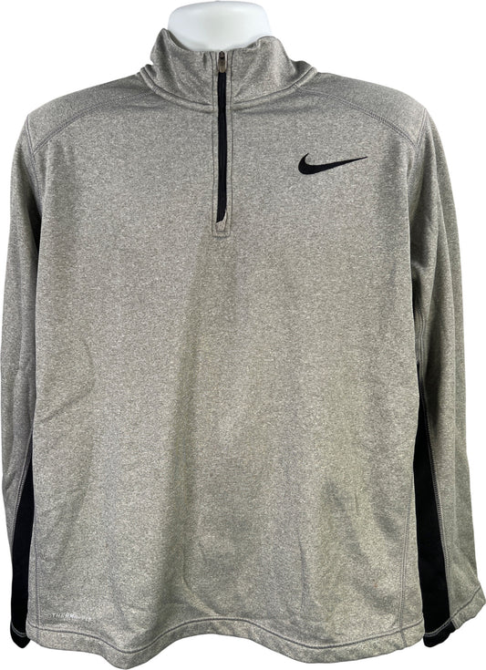 Nike Men’s Gray Therma-Fit Fleece Lined 1/4 Zip Pullover Sweatshirt - L