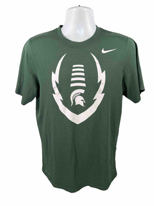 Nike Men's Green MSU Michigan State Spartans Football Athletic Shirt - S