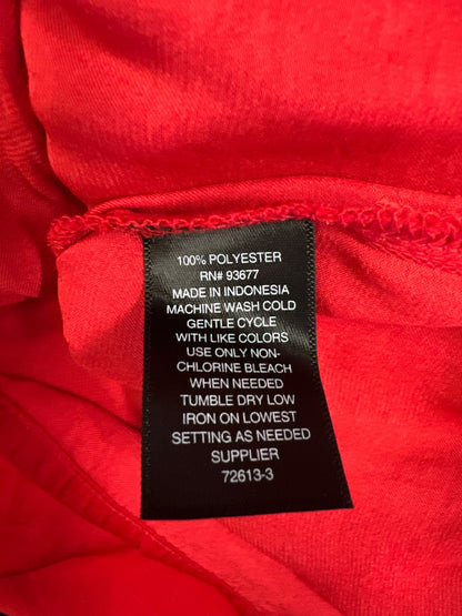 Worthington Women’s Red Wrap Front Long Sleeve Blouse - L