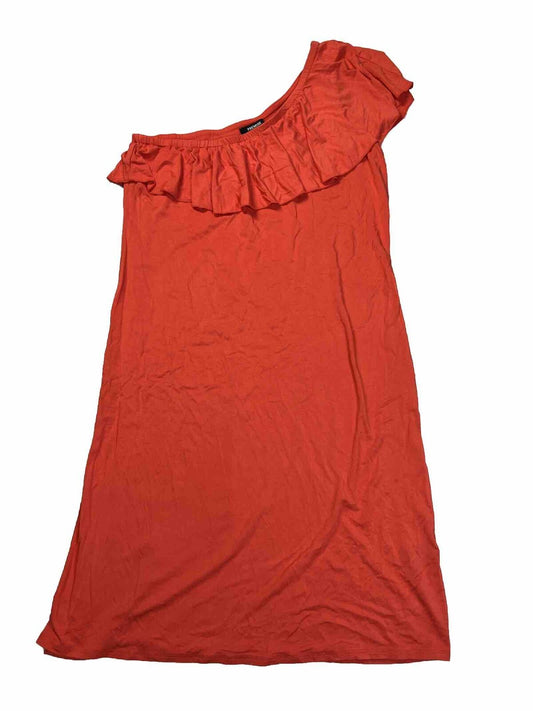 NEW Premise Women's Red Ruffle One Shoulder Dress - S