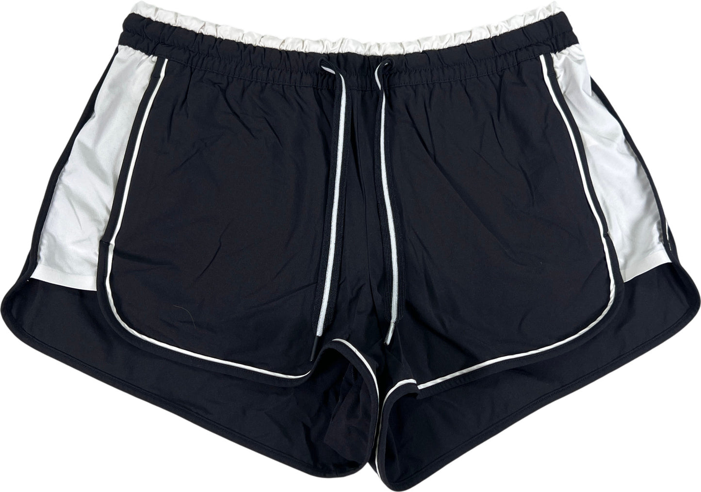 Athleta Women’s Black/White Colorblocked Unlined Athletic Shorts - 10