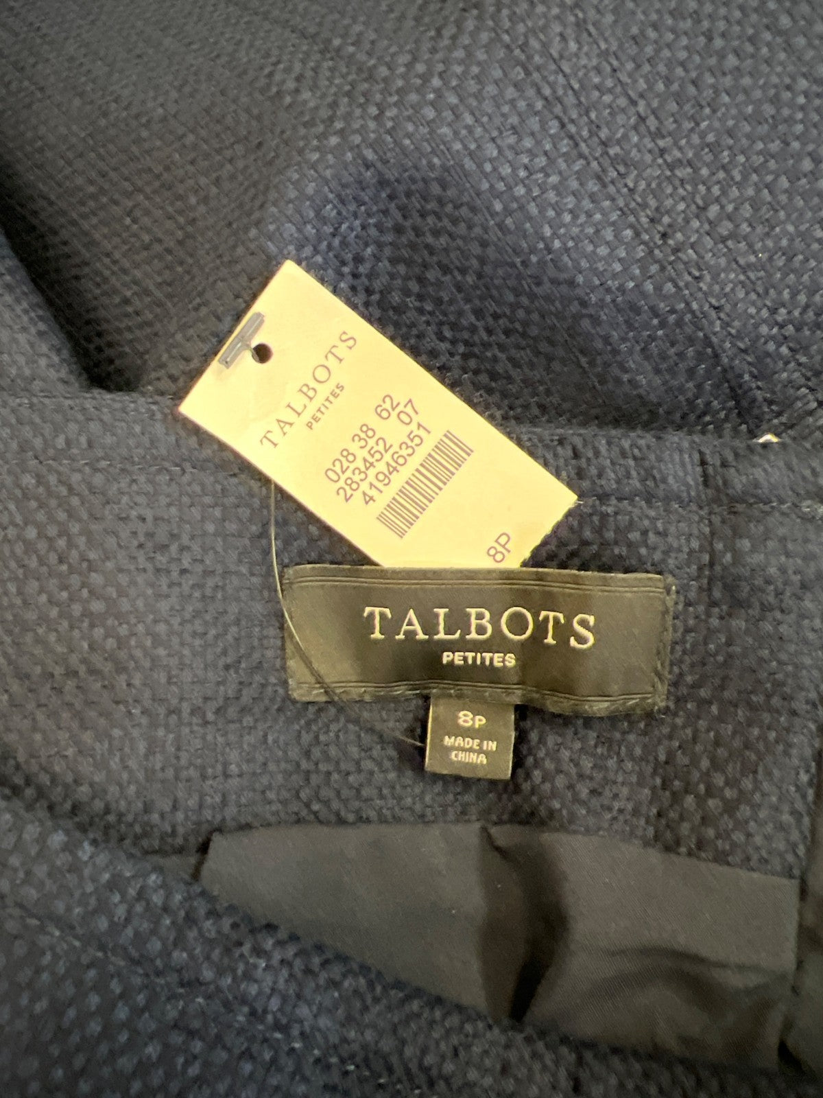 Talbots Women’s Blue Zip Up Knee Length A-Line Skirt - 8 Petite