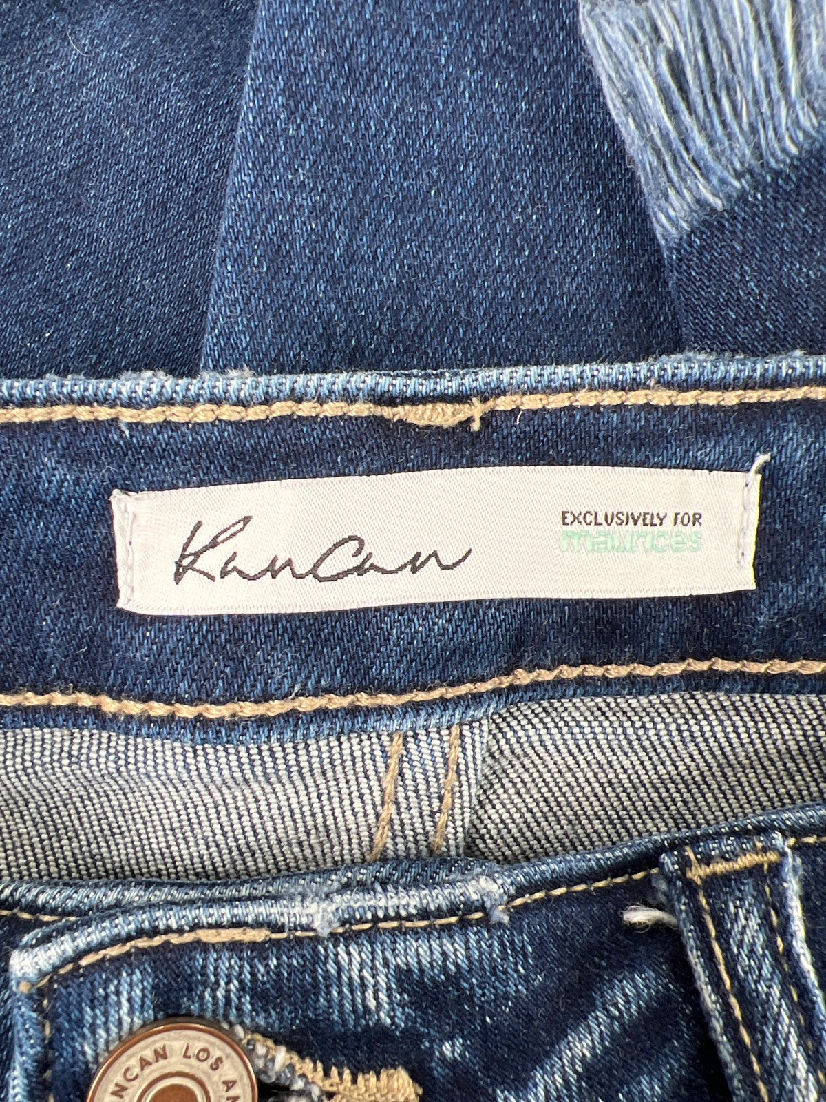 Kancan for Maurices Women’s Dark Wash Distressed Skinny Jeans - 29