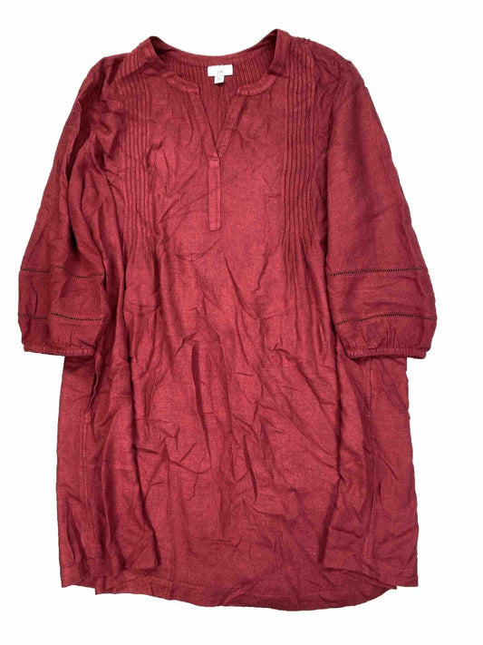 J. Jill Women's Red 3/4 Sleeve Tunic Style Dress - Petite XL