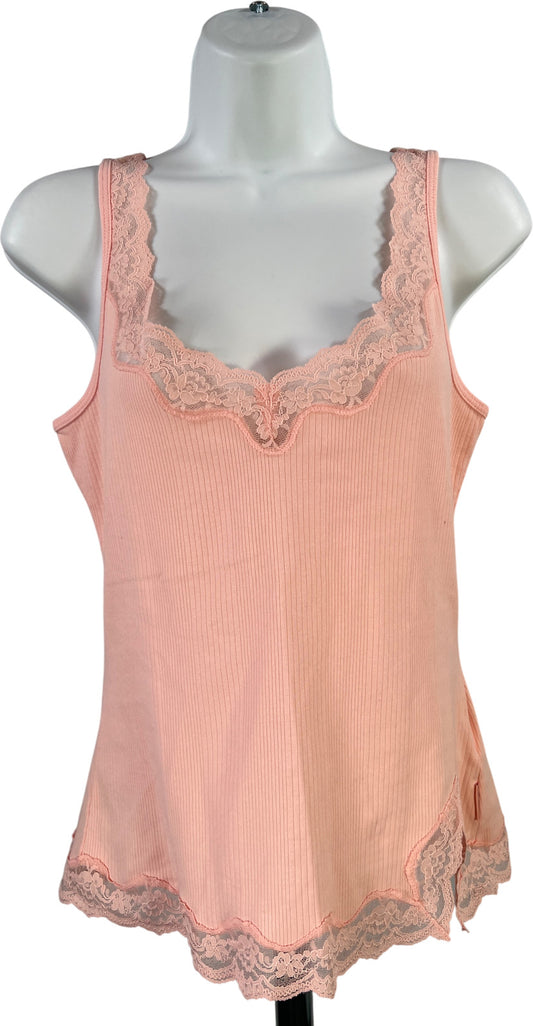 Calvin Klein Women’s Pink Lace Trim Cami Tank Top - M