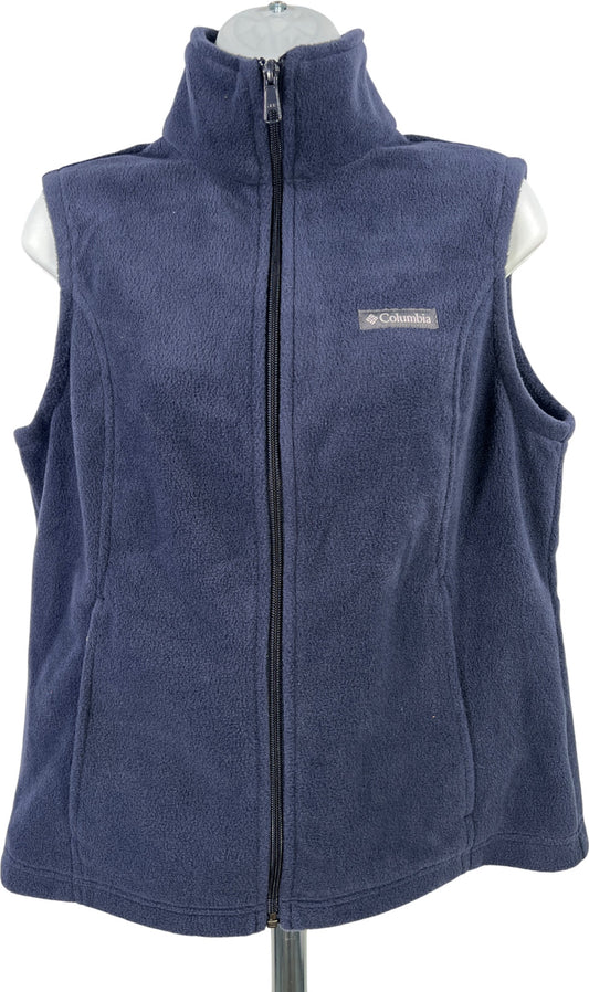 Columbia Women’s Blue Fleece Full Zip Vest - M