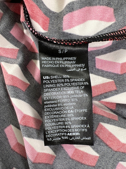 White House Black Market Women’s Black/Red 3/4 Sleeve Shift Dress - S