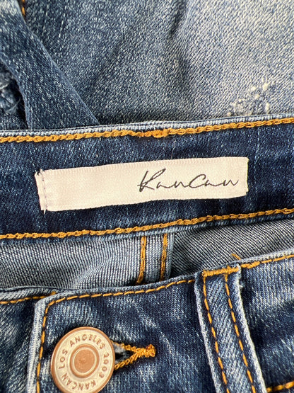 KanCan Women’s Medium Wash Distressed Button Fly Skinny Jeans - 9/28