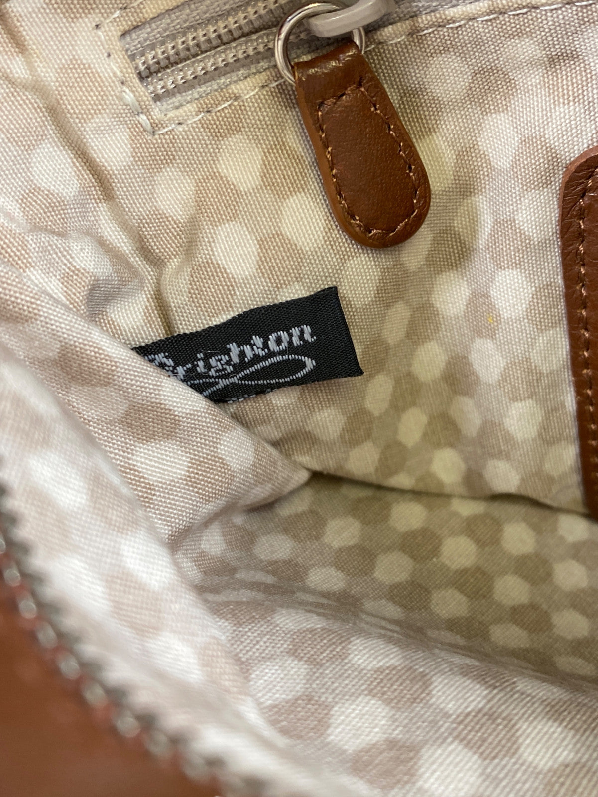 Brighton Women’s Brown Brooklyn Straw Multipocket Organizer Crossbody Purse