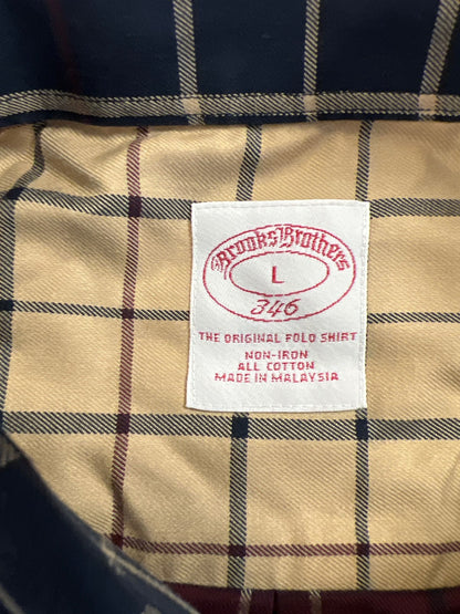 Brooks Brothers 346 Men’s Multicolor Plaid Long Sleeve Button Up Shirt - L