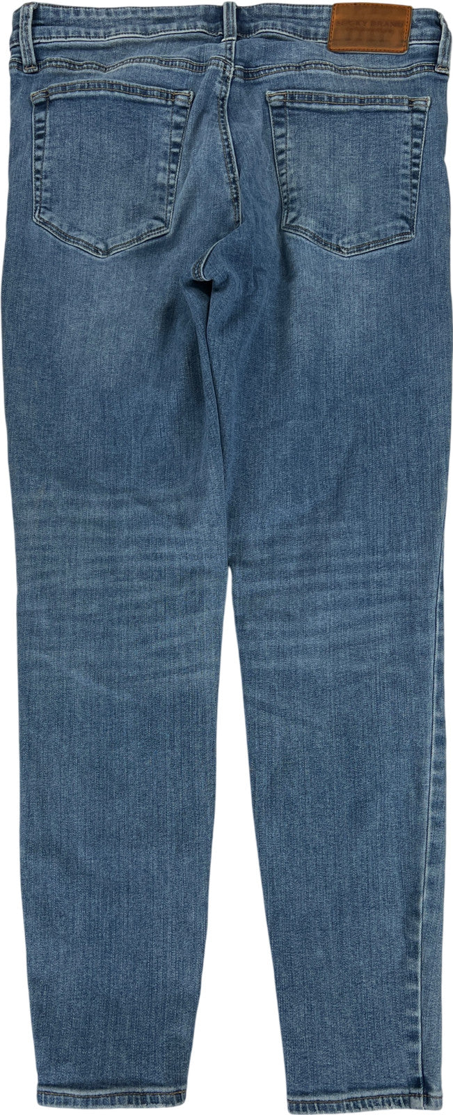 Lucky Brad Women’s Medium Wash Mid Rise Ava Super Skinny Denim Jeans - 12