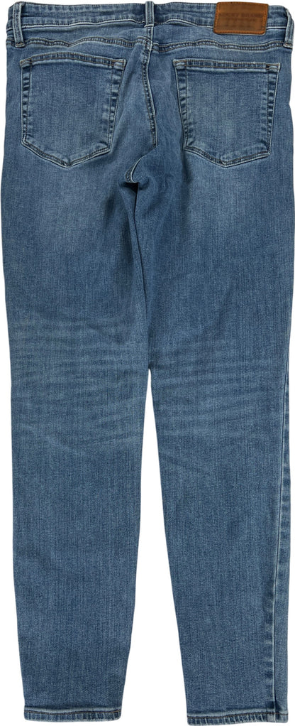 Lucky Brad Women’s Medium Wash Mid Rise Ava Super Skinny Denim Jeans - 12