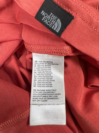 The North Face Women’s Orange FlashDry Short Sleeve V-Neck Athletic Shirt - L