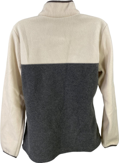 Columbia Women’s Gray/White Benton Springs Half Snap Fleece Pullover - M
