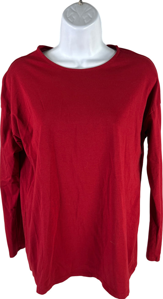 J.Jill Women’s Red Luxe Supima Long Sleeve T-Shirt - XS
