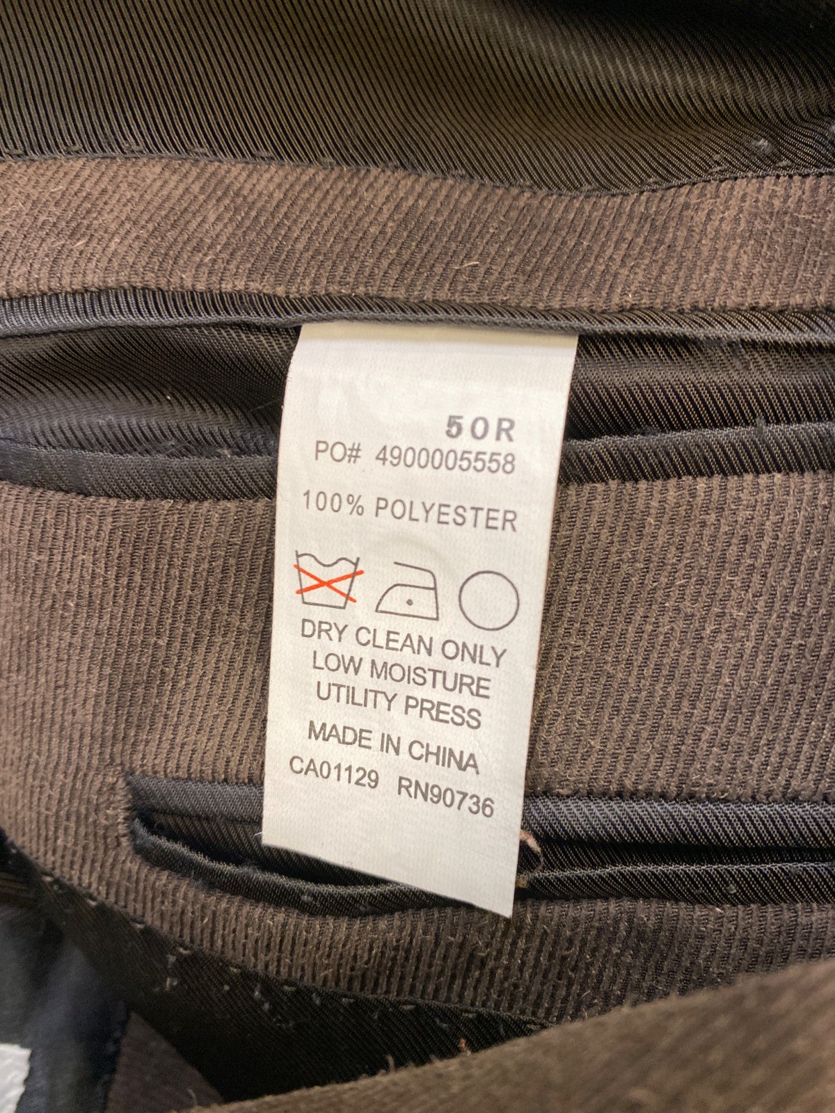 Calvin Klein Men’s Brown Long Sleeve Two Button Blazer Jacket - 50