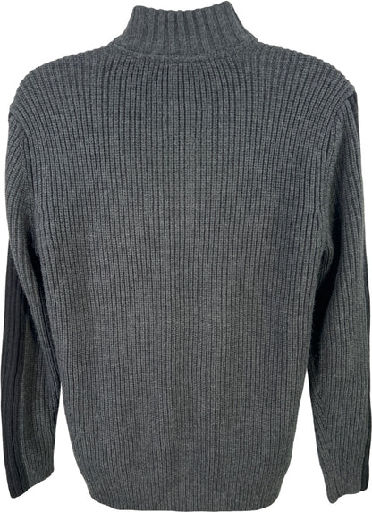 Harley Davison Men’s Gray 1/4 Zip Long Sleeve Pullover Sweater - M