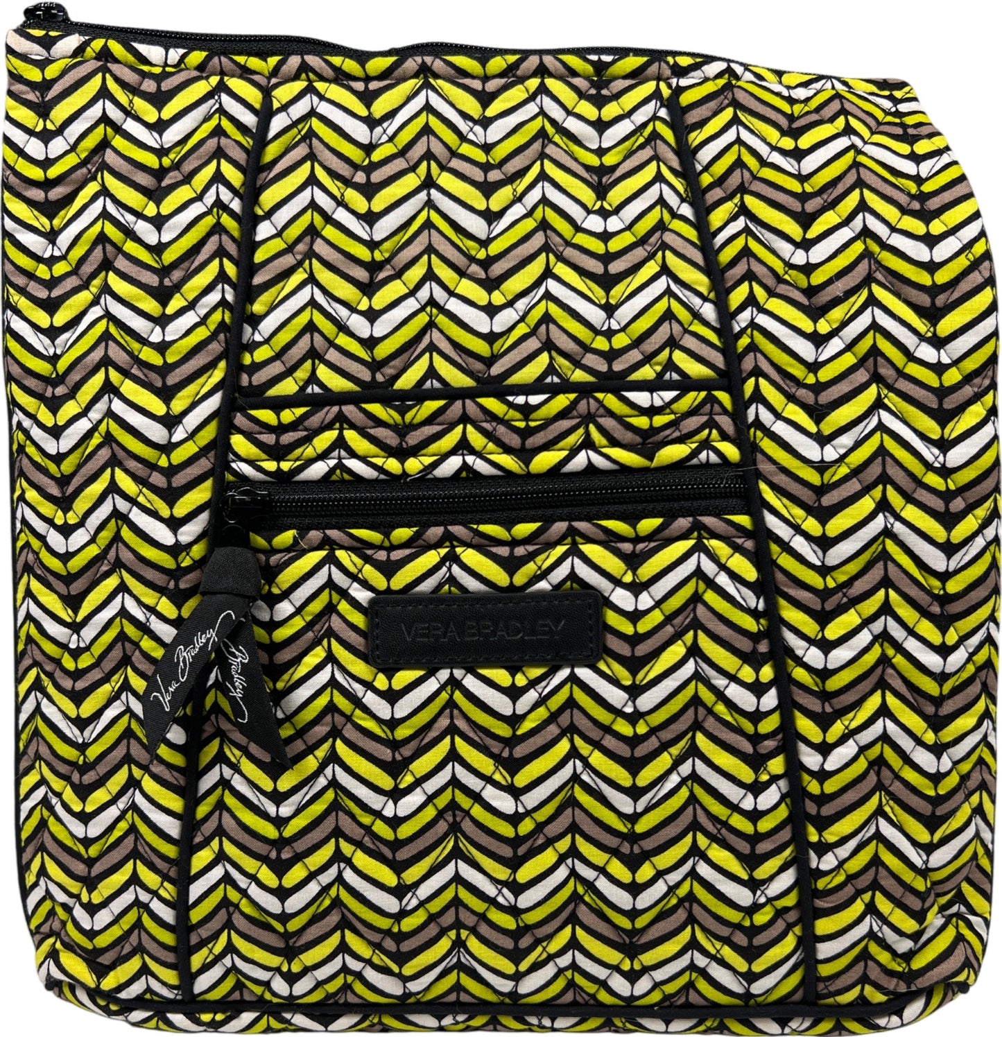Vera. Bradley Women’s Yellow Citron Chevron Crossbody Hipster Purse