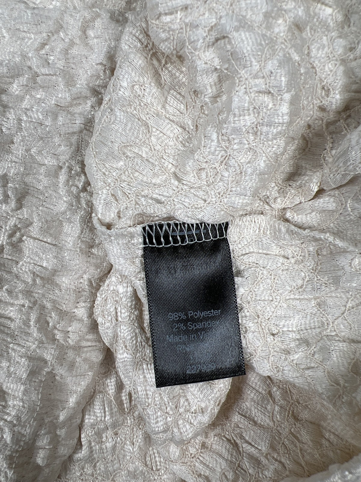 Simply Vera Wang Women’s White Birch Scrunch V-Neck Blouse - XL