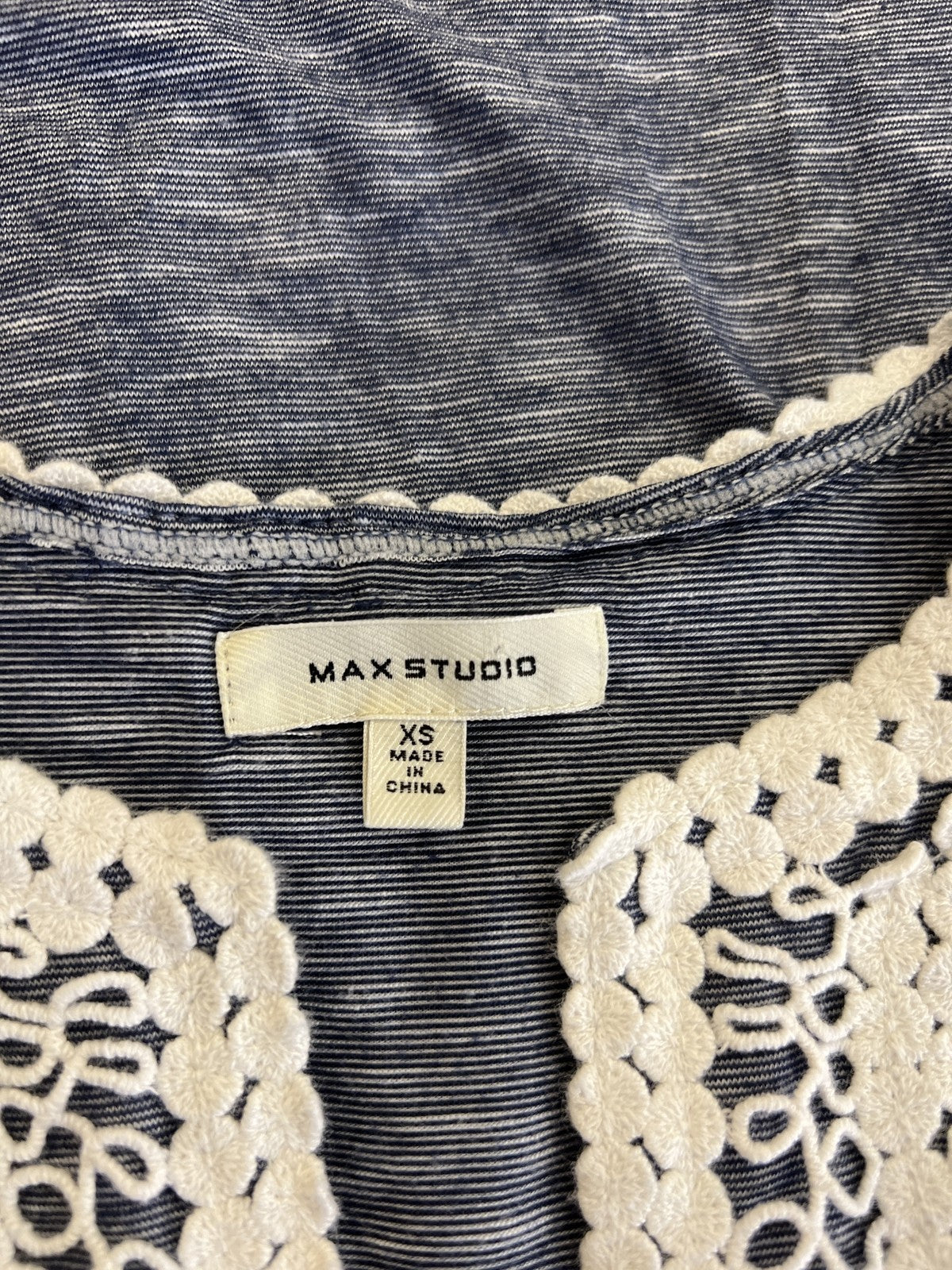 Max Studio Women’s Blue Sleeveless V-Neck Shift Dress - XS