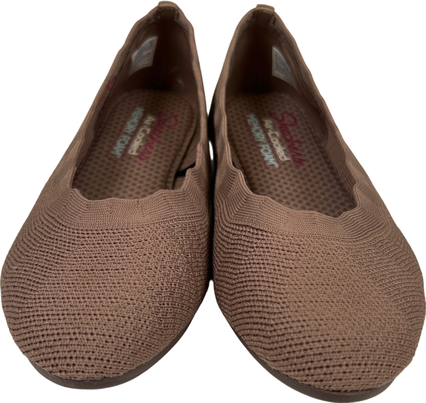Skechers Women’s Brown Air Cooled Stretch Memory Foam Flats - 6.5