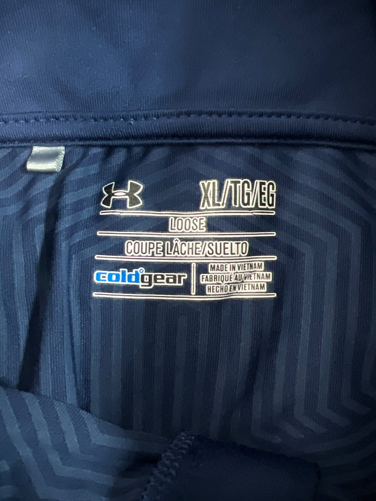 Under Armour Men’s Blue/Green Loose Fit ColdGear Pullover Sweatshirt - XL