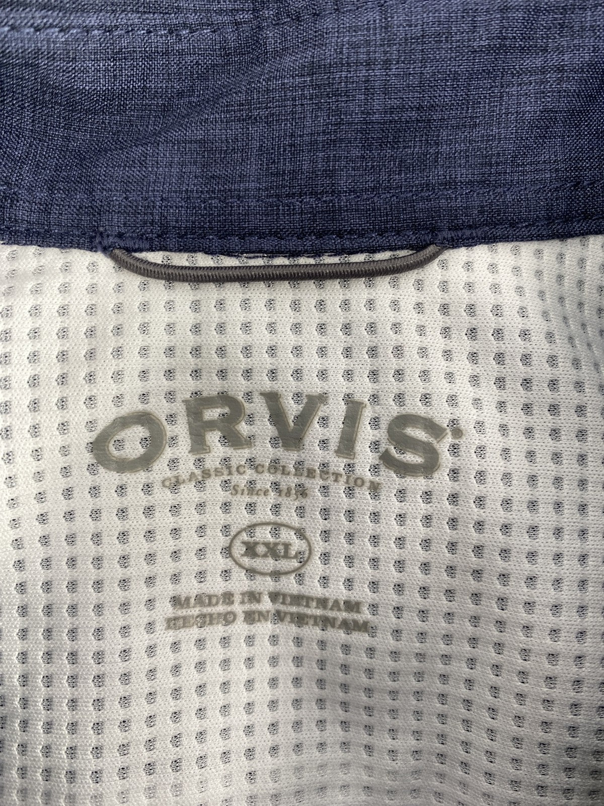 Orvis Men’s Blue Short Sleeve Button Up Shirt - XXL